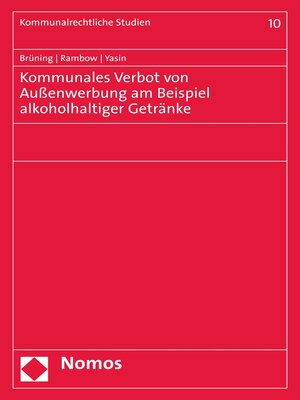 cover image of Kommunales Verbot von Außenwerbung am Beispiel alkoholhaltiger Getränke